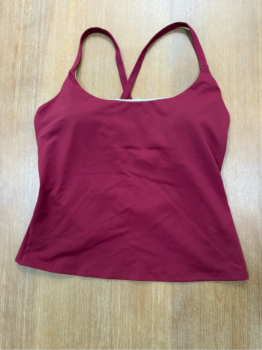 HALARA Deep Wine Crossback Tank Top